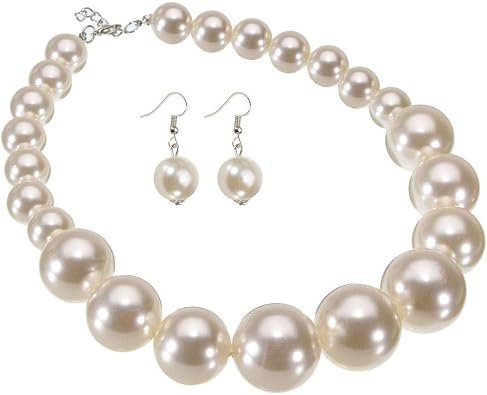 Jerollin Crystal Rhinestone/Pearl Statement Chain Necklace, Vintage Choker Bib Pendant Necklace Bohemian Bling Tassel Collar Statement Necklace for Evening Party