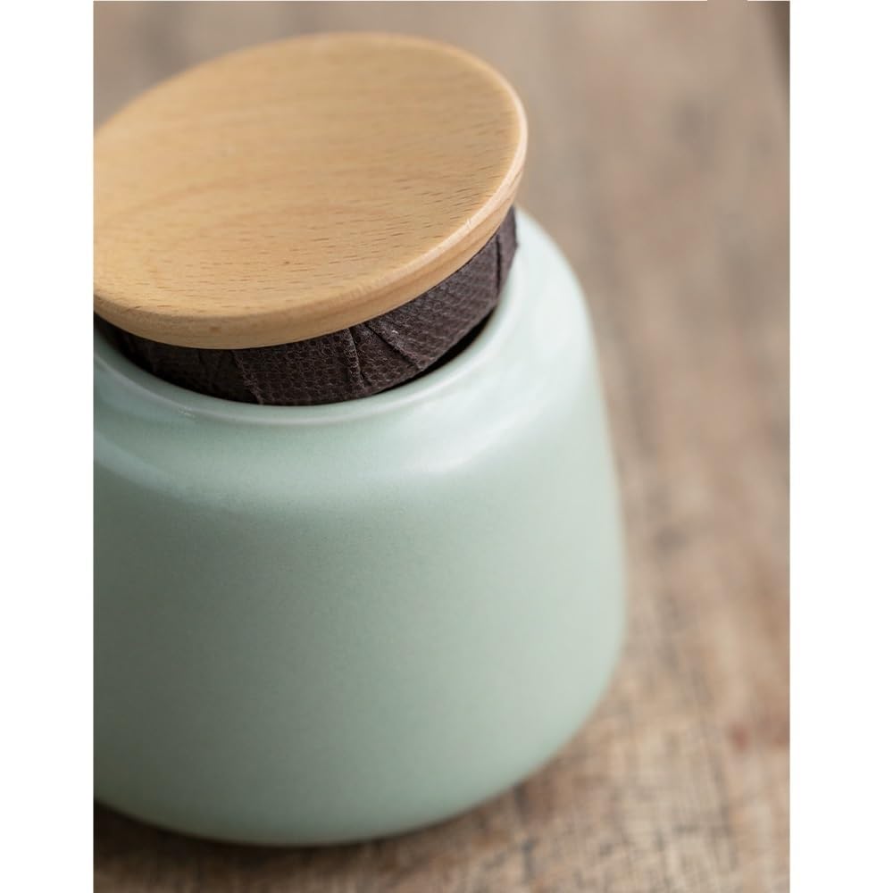 Tarro De Azúcar Tarro de cerámica for Almacenamiento té a Granel, Tarro Sellado pequeño portátil for el hogar, for Cocina, Frutos Secos, Grano café Bote De Té