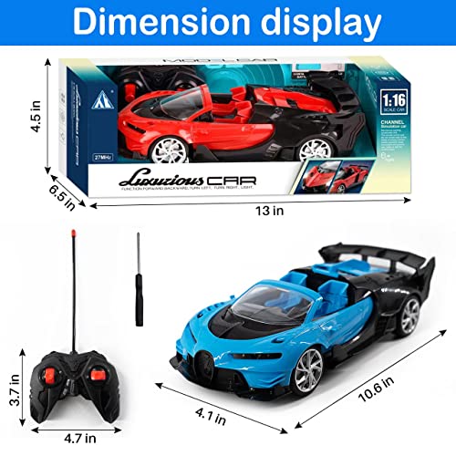 Chxingfeng Rc Sports Roadster - 1/16 Blue Electric Sport Remote Control Car,Rc Model Toy For Kids Aged 4-12 #TOP1