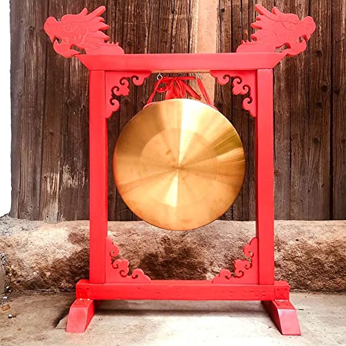 Instrumento de percusión Gong, diseño de dragón chino en pedestal, decoración zen para el hogar, sala de estar y oficina, decoración de festivales de celebración