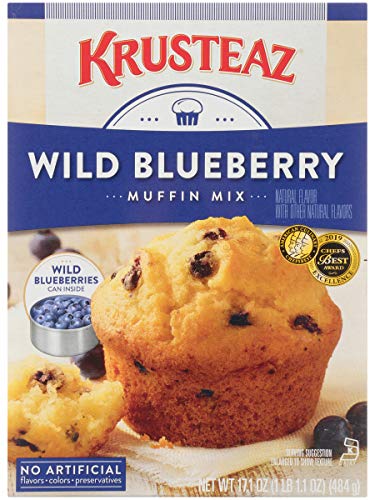 Krusteaz Wild Blueberry Muffin Mix - No Artificial Flavors, Colors or Preservatives - 17.1 OZ (Pack of 1)