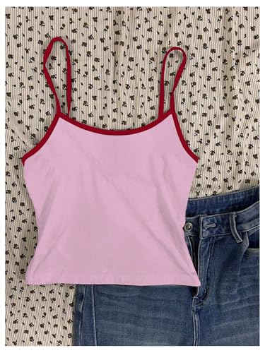 SHENHE Girl's Y2k Coquette Top for Teens Spaghetti Strap Tank Summer Cute Going Out Crop Cami2