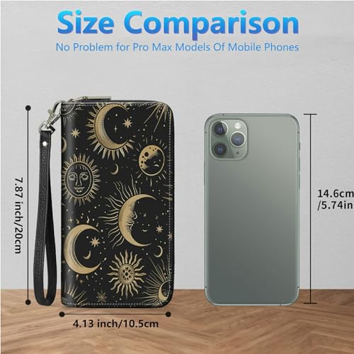 Image of Womens Wallet PU Leather Wristlet Wallets for Women, Large Capacity Lady Fashion Wallet Card Holder Zipper Wallet