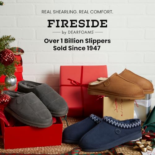 Image of Fireside by Dearfoams Men's Grafton Shearling Indoor /Outdoor Clog