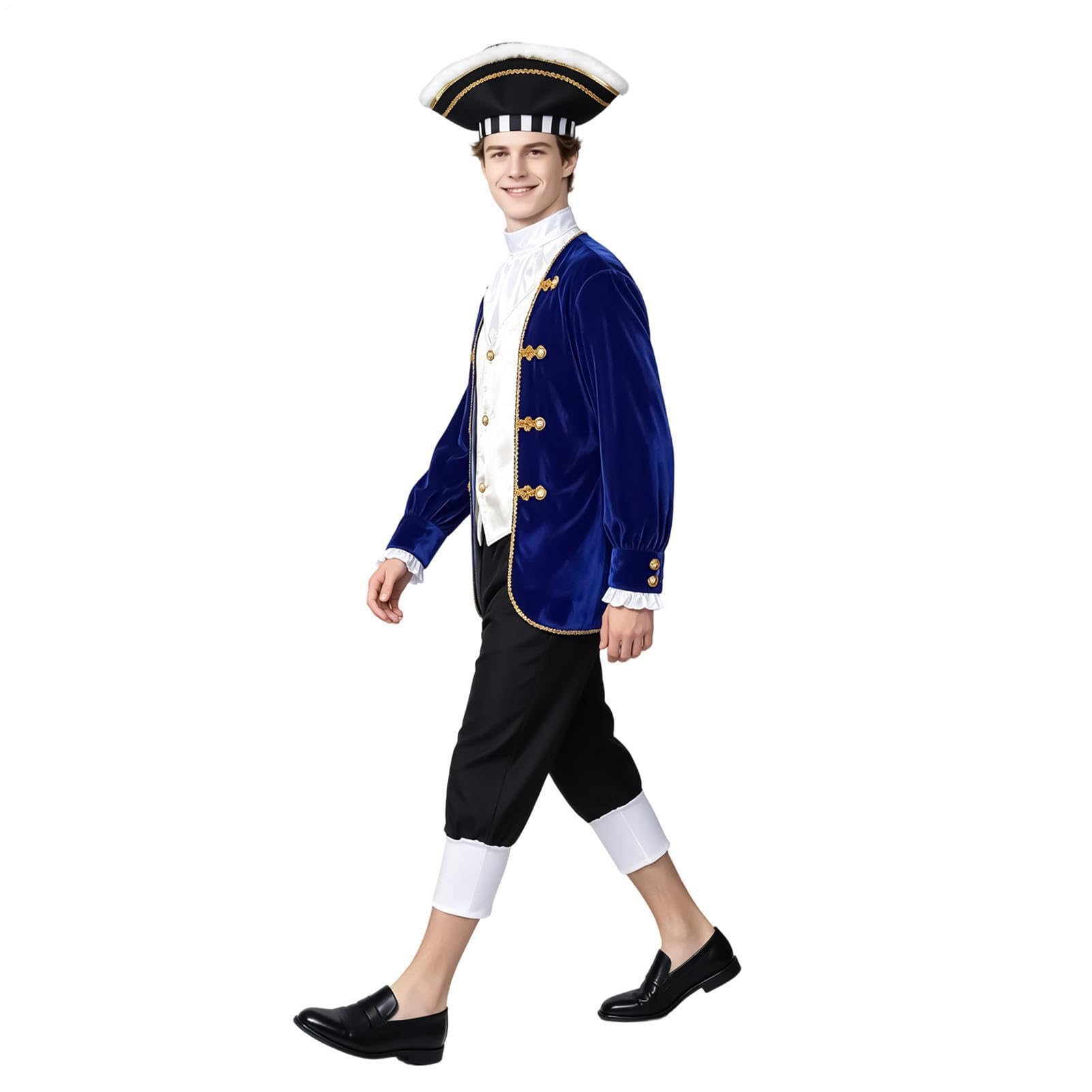Costume storico da uomo Uniforme Tradizionale Adulto con Cappello