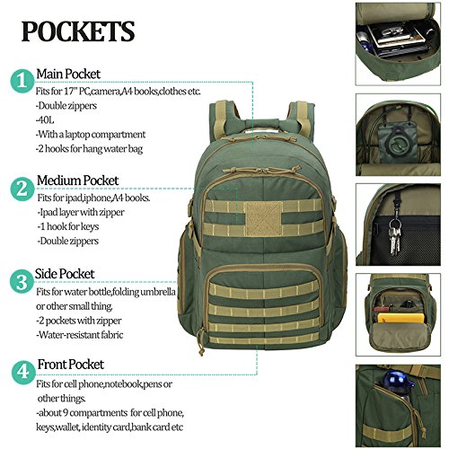 Fafada Us Assault 26L 40L Zaino Militare Patrol