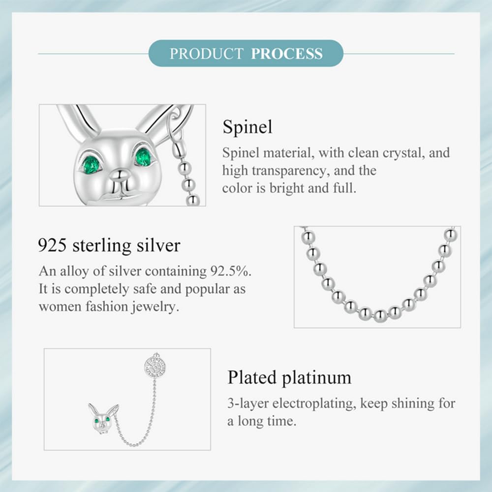 WBDWWTD Orecchini a Catena per Donna Orecchini a Cerchio con Catena Pendente Doppio Piercing Orologio e Orecchini a Polsino con Orecchio a Forma di Coniglio