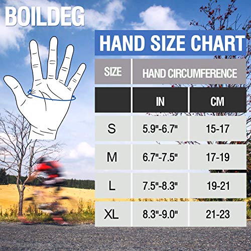BOILDEG Cycling Gloves Bike Gloves Mountain Road Bike Gloves Anti-slip Shock-absorbing Pad Breathable Half Finger… - Image 7