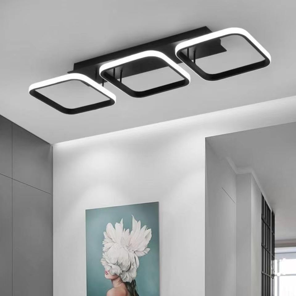 Image of Smartway 40W Rectangular Ryker LED Ceiling Light | Modern Decorative | 3 Light Modes (Warm, Cold & Natural White) | Bedroom, Living Room, Dining, Office | 1 Year Warranty