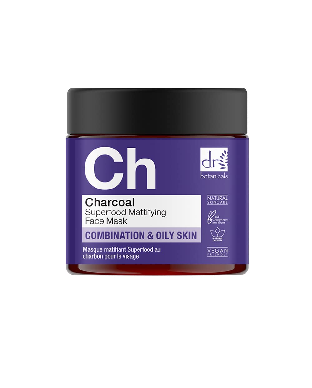 Dr BotanicalsCharcoal Superfood Mattifying Face Mask 2.02 fl oz. (2.02 fl oz)