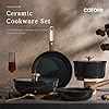 CAROTE 15Pcs Ceramic Cookware Set, Pots and Pans Set Non stick, Kitchen Cooking Set with Detachable Handle, Non Toxic Induction Cookware, Dishwasher/Oven Safe, PFAS Free, Black&Gold #4