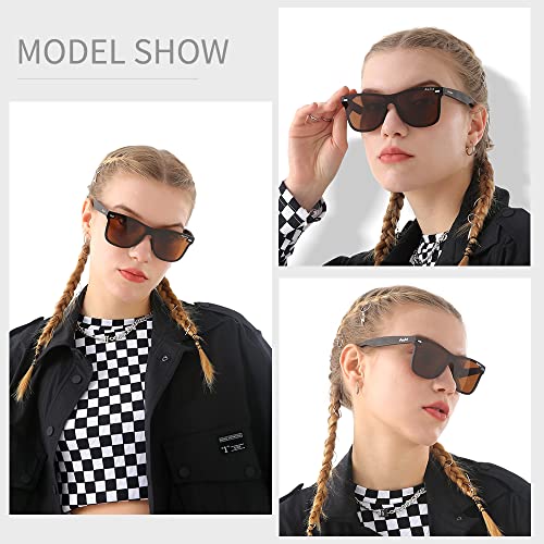 Image of grey jack Flat Top Lens Sunglasses,TR90 Retro One Piece Shades Polarized Sunglasses for Men Women 650