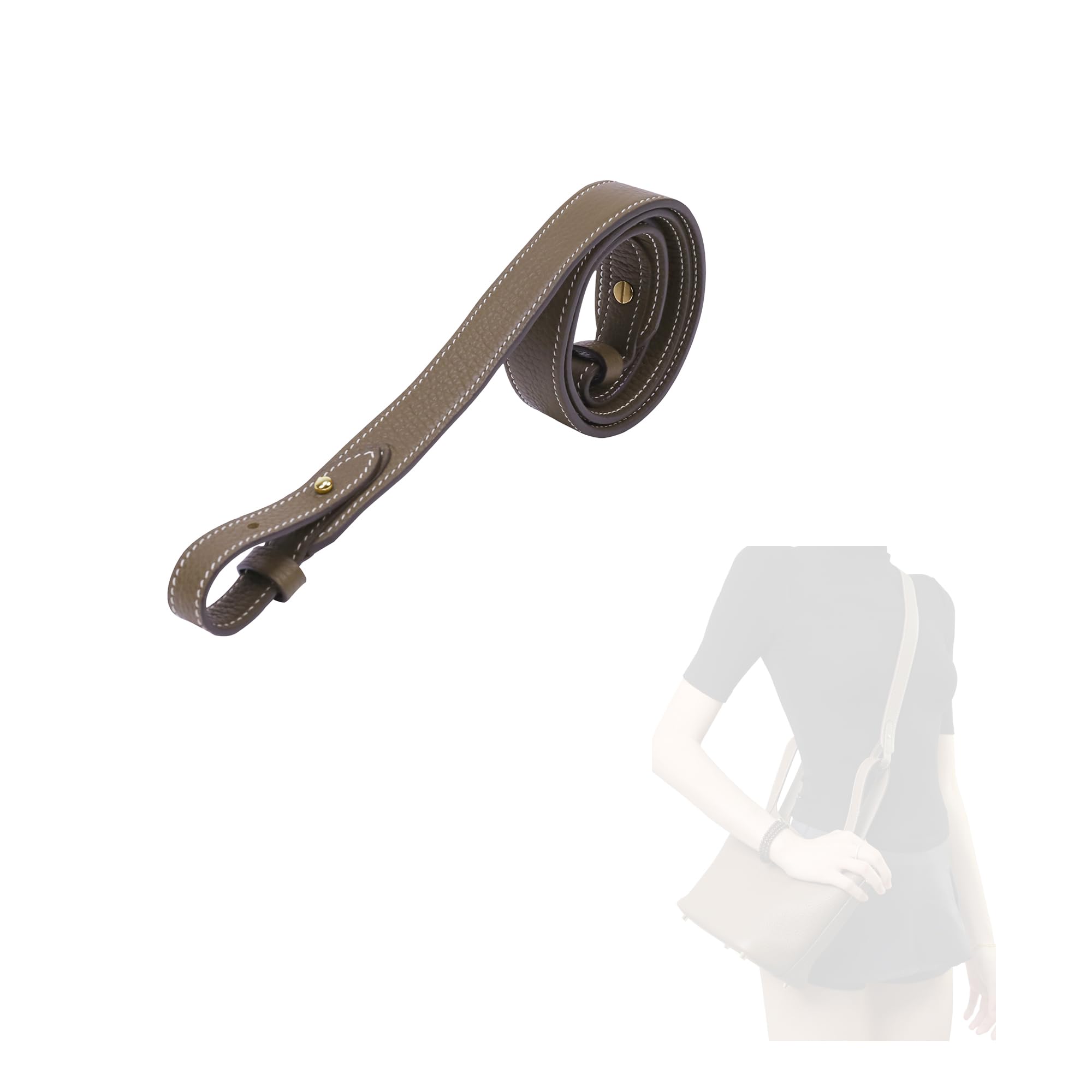 HERMES shoulder strap sunkakke　ピスタチオ DGAZ TC Leather Shoulder Strap for Hermes Picotin/Lindy/Evelyne