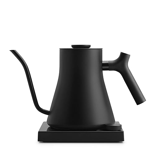 Fellow Stagg EKG Pro Studio Electric Gooseneck Kettle - Pour-Over Coffee and Tea Pot, Stainless Steel, Quick Heating, Matte Black, 0.9 Liter - Matte Black - Stagg Pro Studio Edition