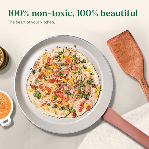 Image of Ember Cookware Arcilla Ceramic Non Stick Tawa 28cm | Non Toxic Roti & Chapati Pan | ISI Certified | Ceramic Cooking Tawa | PFAS & PTFE Free | 5-Year Warranty | Grey