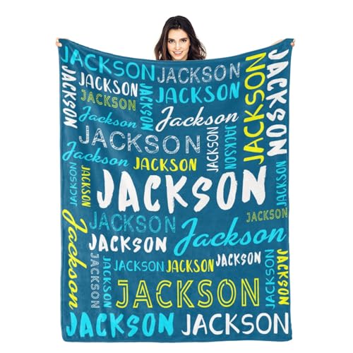 Personalized Name Blanket Customized Baby Blankets for Girls Boys Adults Monogrammed Blankets and Throws Christmas Birthday Mothers Fathers Valentines Day Gift