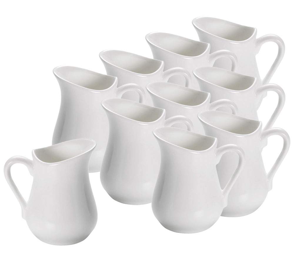 10er SET Milchkännchen 110 ml/Maxwell & Williams/White Basics/Sahnekännchen/Milchkanne/Porzellankännchen