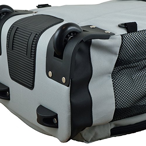 Denco NBA Los Angeles Lakers Wheeled Backpack, 19-inches, Grey