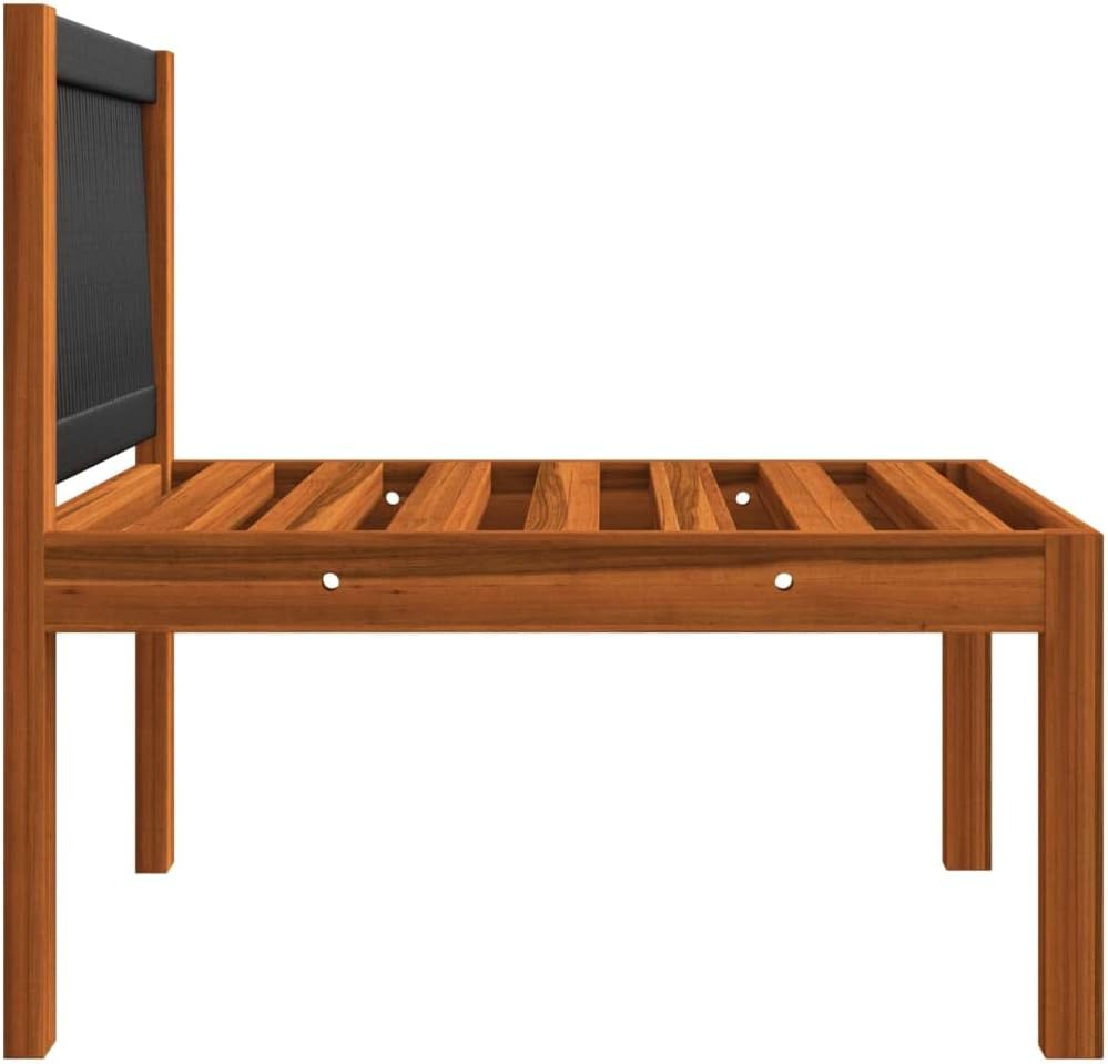 Stylish 3-Seater Patio Sofa with Cream Cushions, Solid Acacia Wood Frame, Weather-Resistant Design