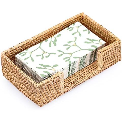 IGNPION Rattan Napkin Holder for Dining Cover