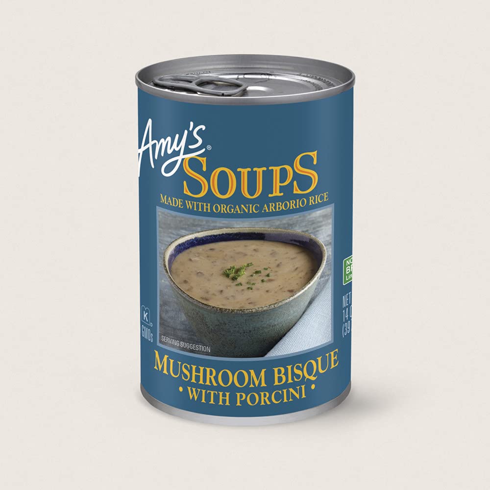 AMYS SOUP MSHRM BISQUE PORCI GF, 14 OZ