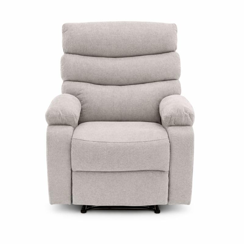 Buyqualia Sillón reclinable Individual tapizado Color Beige/Gris Oscuro/Gris (Beige)