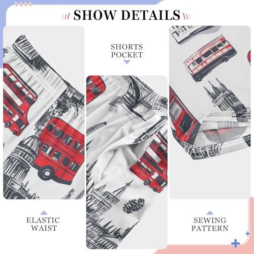 London Bridge Big Ben Boys Long Pants Soft Trousers Elastic Waist Kids Lounge Bottoms with Pockets S-XL4