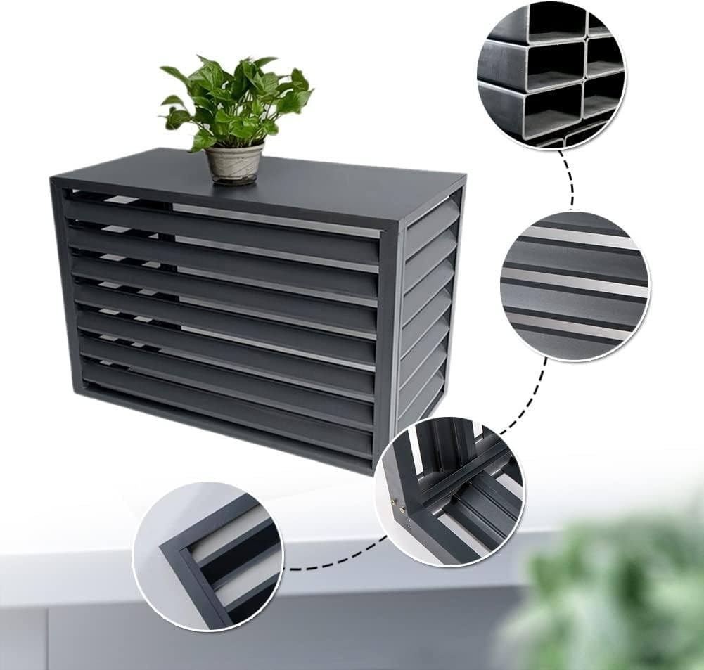 Osłona klimatyzatora zewnętrznego, aluminiowa osłona ochronna na każdą pogodę do centralnych jednostek klimatyzacyjnych, trwała dekoracja zewnętrzna, odporna na warunki atmosferyczne, idealna na patio