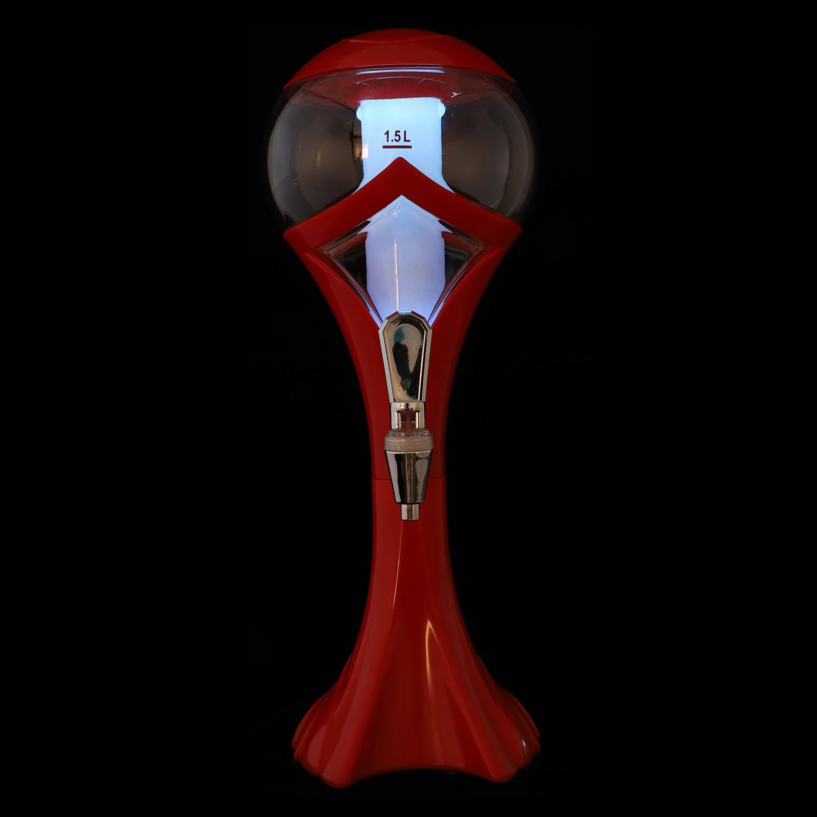 Dispensador de Cerveza Grifo y Diseño de Luminoso, Capacidad 1.5l, Material Plástico, Adecuado para Bar y Patio