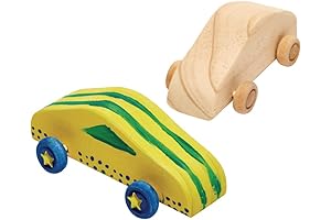 Colorations 12 Pack Wooden Cars Painting Kit for Kids