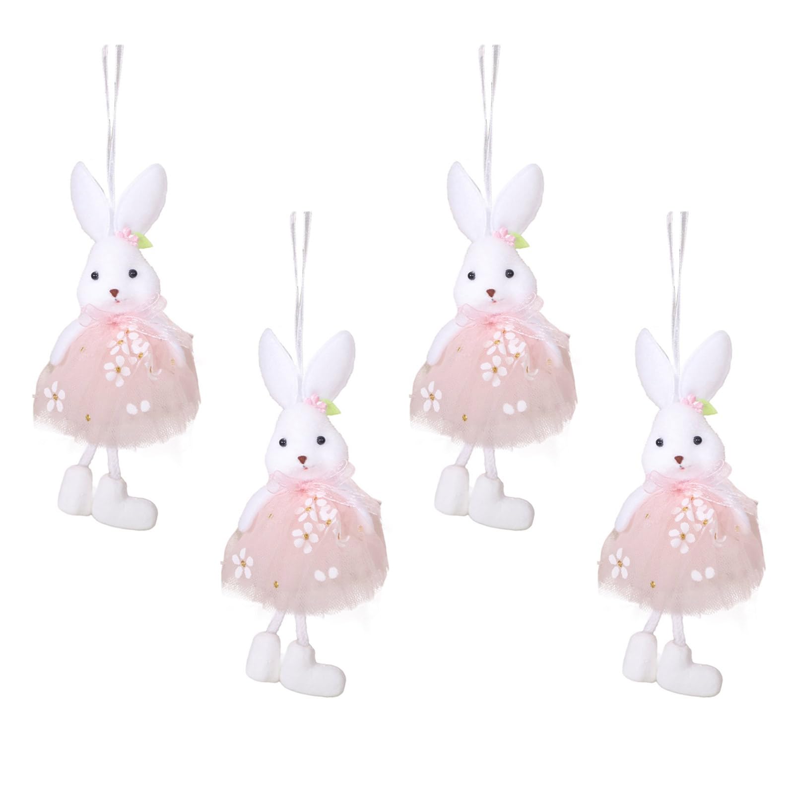 Tfaoys B 4Pcs Holiday Unnies Hanging Ornaments Loves Dress Unnies Figurines Toy For Home And Decoration Decorations