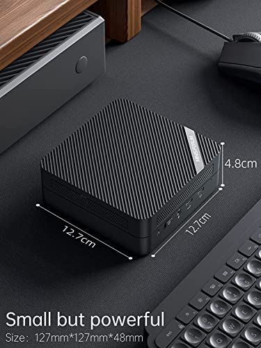 MINISFORUM UM773 Mini PC AMD Ryzen 7 7735HS jusqu'à 4,75 GHz AMD Radeon Graphics, 2 x HDMI, 1 x USB4, 1 x USB C, 4 x USB A, WiFi 6, BT5.2,Pas de RAM/SSD