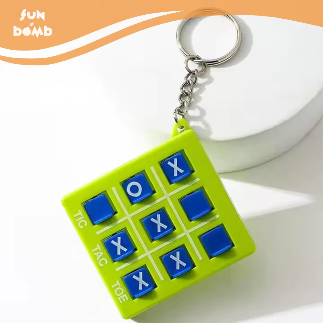 Fun Bomb™ Tic Tac Toe Keychain | Pack of 10 | Return Gifts | Toy for Kids | 5.5 cm x 5 cm - Image 6 thumbnail