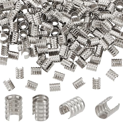 AHANDMAKER 200Pcs Leather Rope Clip