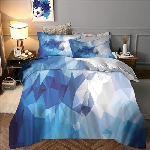 Parure de lit 3D imprimée en microfibre douce avec housse de couette géométrique - 6