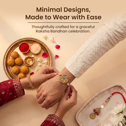 Satvik Rakhi for Bhai Bhabhi, Set of 2 with Roli Chawal, by SATVIK STORE - Used condition - Image 4