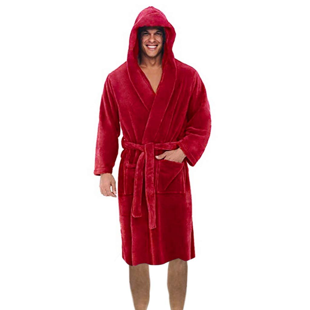 Arestorybathrobe Men Dressing Gown Hooded Towelling Terry Cotton