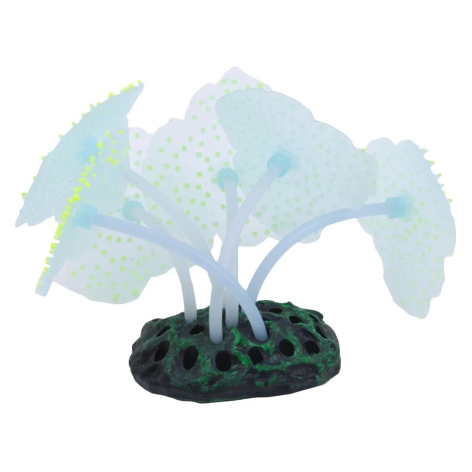 LTYKNGH Aquarium Plants 2pcs Fish Tank Simulation Decorations Underwater World Aquarium Scenery Colorful Sea(Blue Dot)