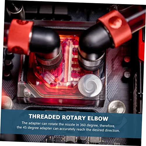 OSALADI 2piezas Conector Para Refrigeración Líquida De Grados Extensor Giratorio Para Kit De Refrigeración Líquida Uso Ordenador - imagen 6