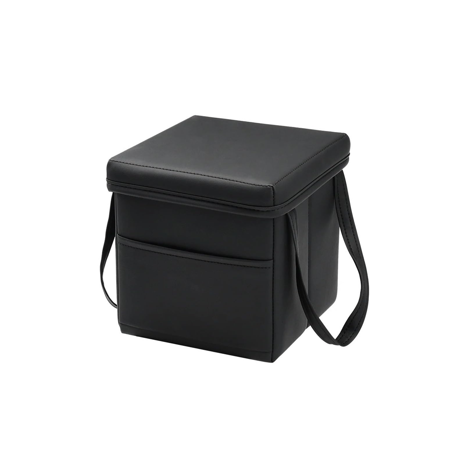 TNTGEBFVBG Car Bin Folding Car Trunk Box Large Capacity Auto Multifunctional Tools Storage Bag Stowing Tidying Trash Can PU Leather Chair Cars Rubbish Bins