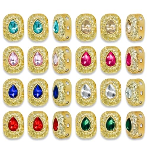 Image of Satra Tarders Meenakari Kundan Beads for DIY Jewellery Making Rakhi Making | Size : 13mm | Qty : 12pcs | Golden