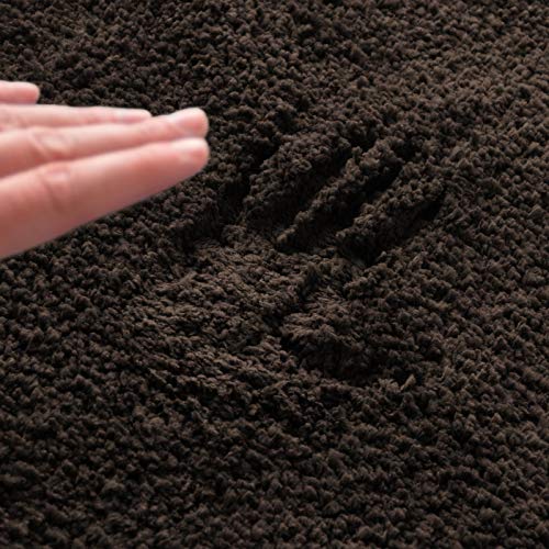 casa pura Bath Mats for Bathroom – 20" x 32" Brown Bathroom Rug | Ultra Absorbent, Self-Dry Microfiber, Non-Slip Bath Mats for Floors | Bath Rugs in 10 Fresh Colors