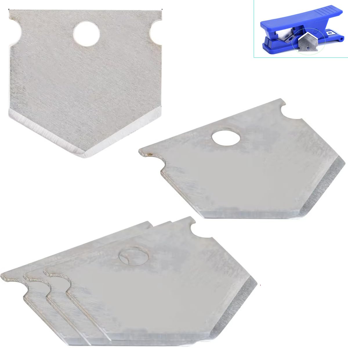 DraCra 20 Pack PTFE Tube Cutter Blades Replacement Teflon Tubing Cutting Blade for Bowden Tube Cutters Micro Duct Hose Cutting Tools Nylon PVC PU Pipe Lines Scissors Spare Parts