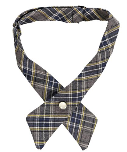 Cookie's Crisscross Neck Tie - gray/blue/white/gold *plaid #42*, one size