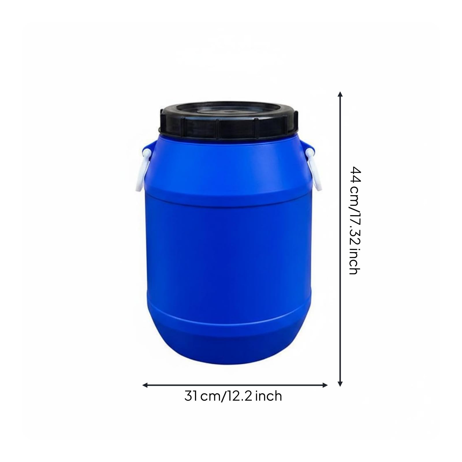 rockible 25 L Contenitore Alimentare Sigillato Multifunzione Contenitore Alimentare Facile da Pulire Bidone HDPE per Fermentazione, Casa, 25 Litri 50 Jin Blu Barile Rotondo Spesso