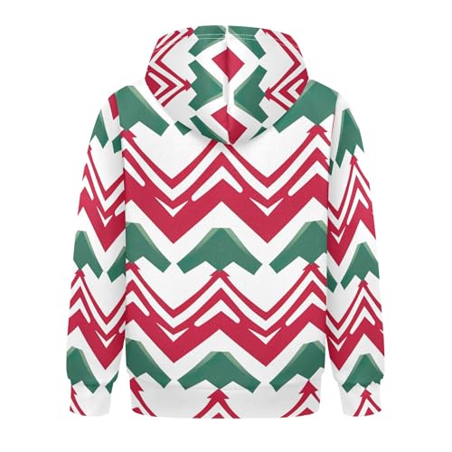 Kids Hoodies Sweaters Christmas Xmas Trees Hooded Sweatshirts with Big Pockets for Boys Girls B04003022