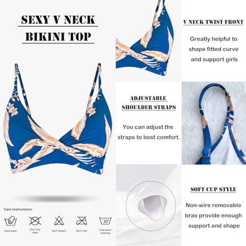 Image of Amy Babe Women's High Waisted Bikini Sets Push Up Twist Front Spaghetti Straps Ruched Two Piece Swimsuit Bathing Suit