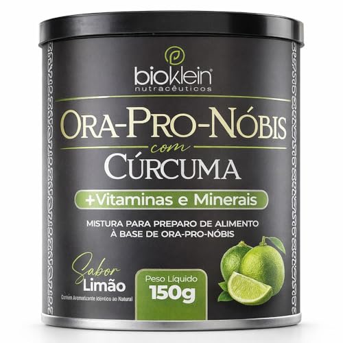 Ora Pro Nóbis com Cúrcuma 150g Sabor Limão Mais Vitaminas e Minerais Bioklein
