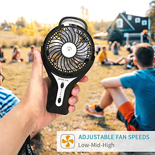 OPOLAR Handheld Personal Water Misting Fan for Travel, Portable Rechargeable Fan with 2200mAh Battery, Battery Operated or USB Powered, Small Air Cooler/Mini Humidifier with 3 Settings