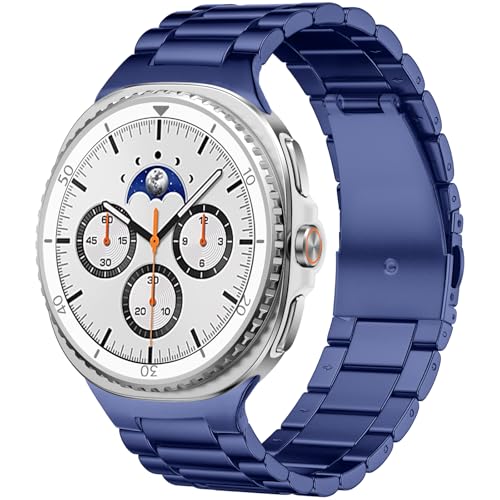 Lerobo Stainless Steel Band Compatible with Samsung Galaxy Watch 8 7 6 5 4 FE 40mm 44mm 45mm/Galaxy Watch 8 Classic 6 4 Classic 43mm 47mm 42mm 46mm, 20mm Metal Replacement Band for Men Women